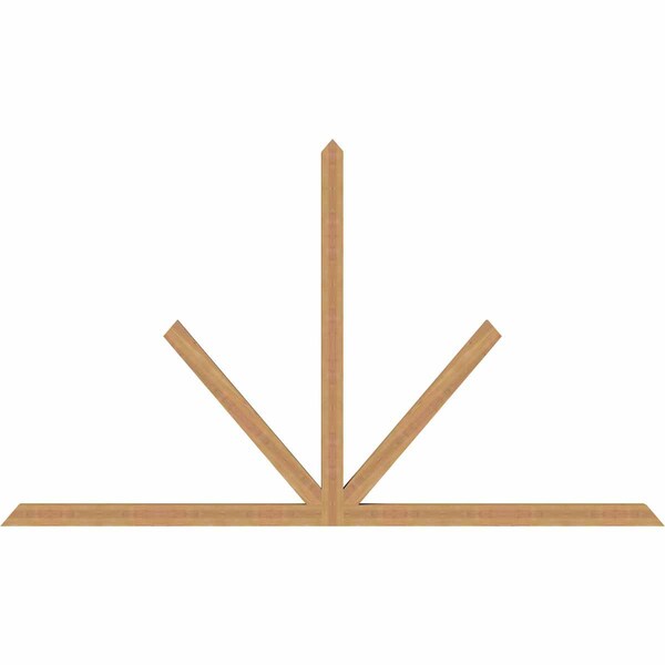 Ekena Millwork Saratoga Timber Gable Bracket, Western Red Cedar, 108"W x 63"H x 3 1/2"D x 3 1/2"F, 14/12 Pitch GBW108X63X0404SAR00SWR - main